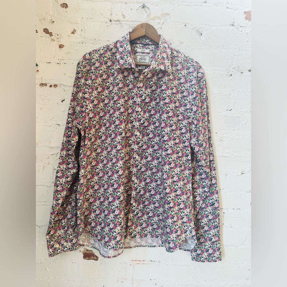 Jos A Bank 1905 Mens XL Floral SHIRT Stretch Slim Fit NWT